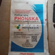 karung pupuk phonska 50 kg baru 59x94 (BS ada coretan)