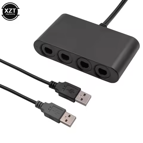 4 Ports GC Controllers USB Adapter Gamecube Controller Adapter Fit for Nintend Switch Wii u / PC Con