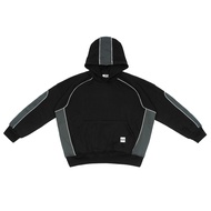 HLPD WeirdWorld Boxy Hoodie Jacket Combination for Men and Women Valez Sweater - Plain Black