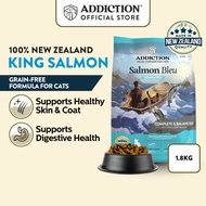 Salmon Bleu Cat Complete & Balanced Skin & Coat Grain-Free Dry Cat Food King Salmon 1.8kg Made in NZ