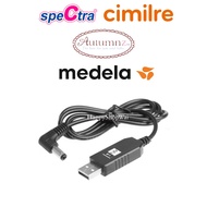 Medela Spectra Cimilre Breast pump USB DC 5v To 9V/12V Right Angle Male Step Adapter Cable