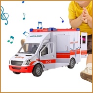Simulation Ambulance Toy with Light Sound Urgent Ambulance Toy with Siren Sound Effects Educational 