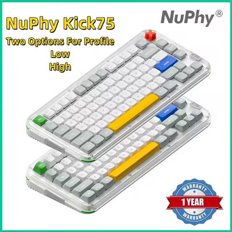 【QMK/VIA 】NuPhy Kick75 Hybrid-Profile Custom Mechanical Keyboard Wireless Bluetooth 2.4G RGB ANSI 75