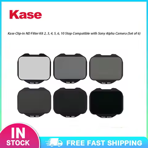 Kase ND Filter Kit ND4 ND8 ND16 ND32 ND64 ND1000 Clip-in Filter Set for Sony A7 A9 FX3 Alpha Cameras