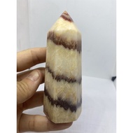 D2891 Natural Raw Ore Rhodolite Hexagonal Column Good Luck Head Size Height 104 Width 38.7mm Weight: