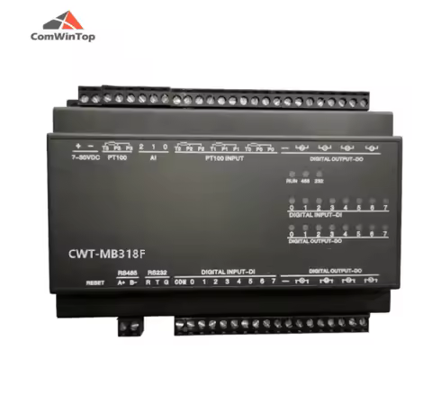 CWT-MB318F 4PT+4AI+4AO+8DI+6DO RS485 RS232 Ethernet Modbus Rtu Tcp Io Acquisition Module