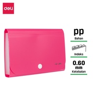 Dompet plastik A6 DELI map uang map nota map giro Expanding File