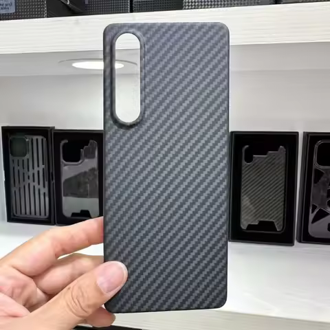 Carbon Fiber Case for Sony Xperia 1 V Phone Case Aramid Fiber Shockpfoof Protective Cover for Sony X