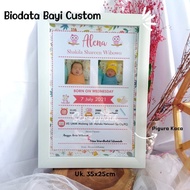 Biodata bayi custom | kado bayi | pigura biodata bayi