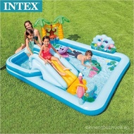 INTEX Crocodile Slide Water Fountain57161 Inflatable Pool Inflatable Water Pool Inflatable Castle Sw