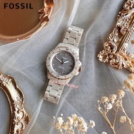 [Original] Fossil CE1111 Quartz Elegance Women Watch with Beige Ceramic Bracelet