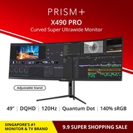 PRISM+ X490 PRO | 49" QLED 120Hz HDR400 Super Ultrawide Curved Adaptive-Sync Gaming Monitor