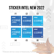 Stiker Laptop Intel New 2022 Core i3 i5 i7 i9