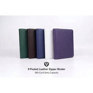 9 Pocket TCG Leather Zipper Binder | 360 Card Slots | TCG Accessories