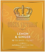 QUEEN VICTORIA - Queen Victoria 維多利亞女王 檸檬和薑 茶包15g (10包)(63485)(澳洲平行進口貨) 此日期前最佳: 2026年3月日