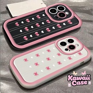 Ins Cute Pink Love Bow Caing for OPPO A54 4G A55 A58 A38 A60 A7 A5s A12s A11K A33 A53 A17 Case Cover