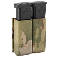 KRYDEX Single/Double Pistol Mag Pouch, Nylon Magazine Pouch 9mm with Quick Release Magazine Pouch In