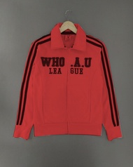 Jaket Tracktop WHO AU League Casual Zipper Pria Wanita / Jaket STM WHO AU Teks Bordir Premium Qualit