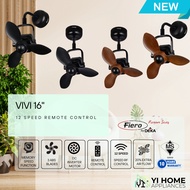 🔥NEW + FREE SHIPPING🔥 DEKA FIERO VIVI 16" Remote Control 6 Speed 3 ABS Blade / Corner Fan / Kipas Di