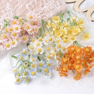 1PC Daisy Artificial Flowers Head 5 Fork Silk Fake Flowers for Home Room Decor Wedding Decoration Gi