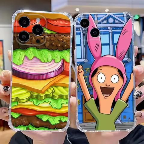 Funny B-Bobs B-Burgers Phone Case For iPhone 16,15,14,13,12,11 Plus,Pro,Max,XR,XS,X,7,8 Plus,SE,Mini