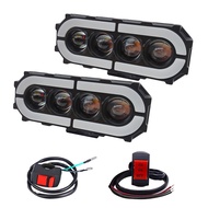 Universal Motorcycle Spotlight LED Headlight Driving Fog Light Off-Road Daytime Running Light with S