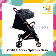 Child & Folks Optimus Basic Luxury Exclusive Baby Stroller Two Way Adjustable Leather Handle