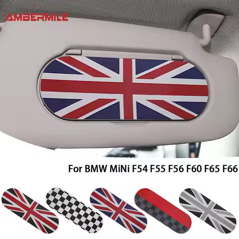 Car Sun Visor PU Leather Sticker For Mini Cooper S F65 F66 F56 F55 F54 F60 Clubman Countryman Makeup