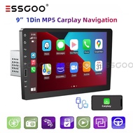 ESSGOO  Single 1 Din 9" inch Car Stereo Radio Apple Carplay Android Auto Bluetooth MP5 Vedio Car Player FM/AM Radio USB TF