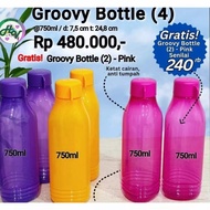 Botol Minum Tupperware Groovy Bottle 4Pcs Promo