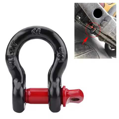 Heavy Duty Galvanized Shackles D Steel 2T 4,400lbs/4.75T 10,000lbs Capacity for Vehicle Recovery Tow