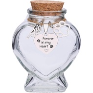 Pet Memorial Bottle for Pet Hair,Keepsake for Dog Hair with Heart Shape Glass,Pet Fur Memorial Fur U