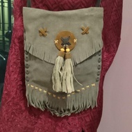 tas kulit asli bahan suede model indian A004