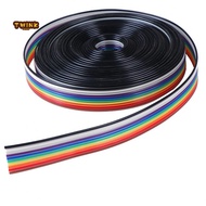10 Pin 5m Flat Ribbon Cable For Rainbow Color 127mm IDC Connector for Wire Setup