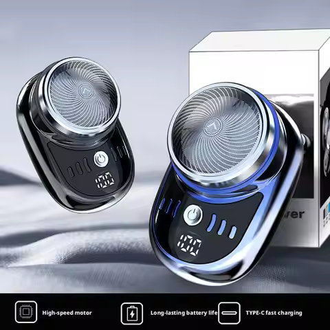 Portable Men's Shaver Mini Pocket Travel Razor Wireless Detachable Shaver Facial Beard Hair Trimmer 