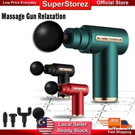 Superstorez Massage Gun Relaxation 4 Massage Head 6 Speeds LED Display Touch Screen