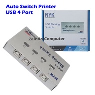 NYK 4-Port AUTO Switch Printer NYK 4-Port USB SHARING Switch Printer