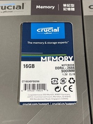 【Micron 美光】Crucial DDR4 2666/16GB 筆記型記憶體