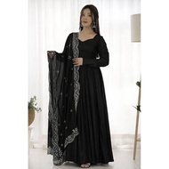 Dhanvi georgette gown with dupta partywear