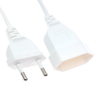 EU Standard Power M/F Extension Cord, CEE7/16 Male Plug to Female Socket Power Adapter Cable, 2.5A/2