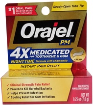 Orajel PM 4X Maximum Strength Nighttime PM Toothache Cream 0.25 oz. / 7.0g (1 Count)