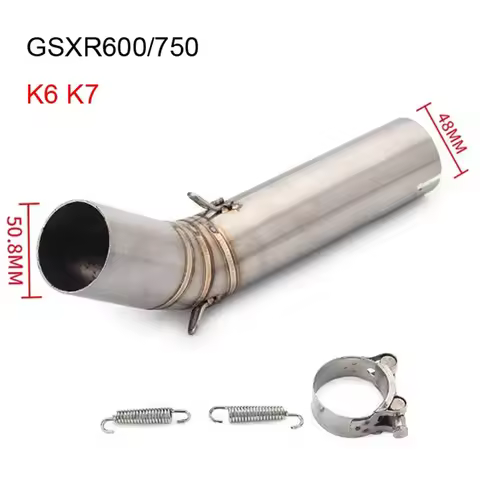 Slip-on cheap for Motorcycle Exhaust Middle Link Pipe Muffler Escape Section Adapter Tube GSXR 600 7