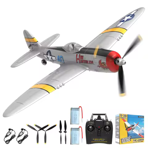VOLANTEXRC RC Plane,RTF 4CH P-47 Thunderbolt RC Airplane, X-Pilot Stabilization System,One Key Aerob
