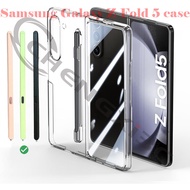For Samsung Galaxy Z Fold 5 phone case with pen slot Fold5 cover with glass