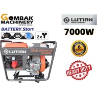 LUTIAN 7000Watt 4-stroke Diesel Generator 1phase/3phase (Recoil & Battery Starter) - 6 Months Warran