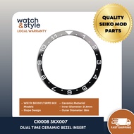 CI0008 SKX007/SRPD Dual Time Ceramic Bezel Insert