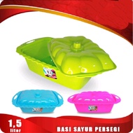 Square Vegetable Container + Plastic Square Buffet Container Lid