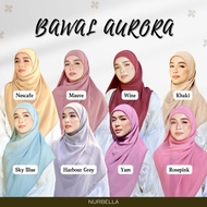 Tudung Bawal Cantik Terletak Kemas Heavy Chiffon Sakura Berbatu Premium Bidang 48 Nurbella Aurora