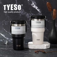 botol air botol air tahan sejuk TYESO TYESO Stainless Steel Coffee Cup Large Capacity Thermos Cup Gi