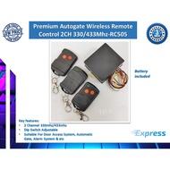 Premium Autogate Door Wireless Remote Control - 2 Channel 330mhz/433mhz Dip Switch Code Type (RC505)